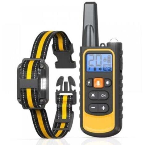 Collier de Dressage Chien Modèle TC2300 - Télécommande 2300m, 4 Modes (Lumière/Son/Vibration/Choc Électrique) avec Verrouillage Sécurité IPX67 Rechargeable