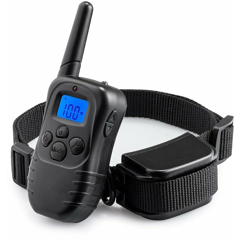 Collier De Dressage Electrique Rechargeable Etanche Telecommande Sans Fil A Portee De 300 Metres Pour EntraNer Chien