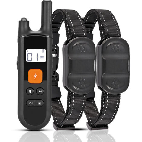 Collier de dressage électronique intelligent pour chien Dressage sûr sans blesser le chien Étanchéité IP67 Peut dresser deux chiens