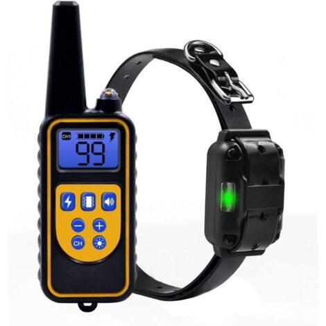 Collier De Dressage Pour Chien 800 Mètres Collier Anti-Aboiement Avec Vibration Et Stimulation Sonore Contrôlées Collier De Dressage Pour Chien Étanche Rechargeable