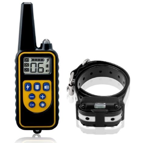 Collier de dressage pour chien avec bip sonore, rechargeable et étanche, télécommande électrique de 800 mètres, pour le dressage des chiens de taille moyenne et grande.