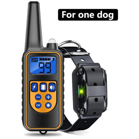 Collier de dressage pour chien avec télécommande longue portée 734 m  Collier anti-aboiements innovant, étanche IPX7, avec 3 modes de dressage : bip, vibration et choc. Collier électronique rechargeab