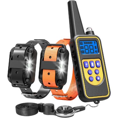 Collier de dressage pour chien, collier antichoc pour chien avec télécommande pour chiens de petite, moyenne et grande taille, collier électronique étanche pour chien, bip de vibration de choc léger