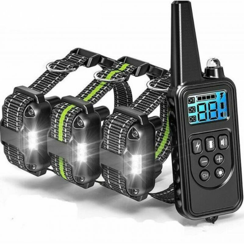 Linghhang - Collier de dressage pour chien, collier antichoc pour chien collier étanche et antichoc longue portée de 2600 pieds