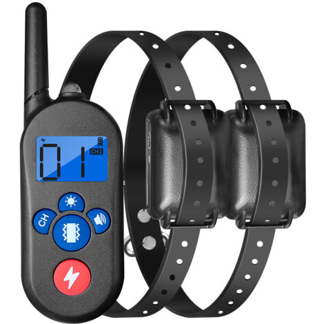 Collier de dressage pour chien, étanche, télécommande, rechargeable, électronique, avec vibration, anti-aboiements