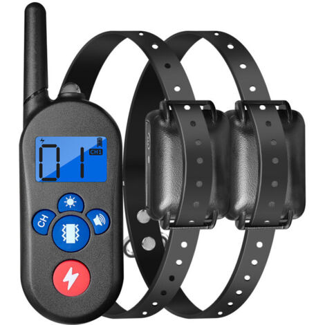 Collier de dressage pour chien, étanche, télécommande, rechargeable, électronique, avec vibration, anti-aboiements