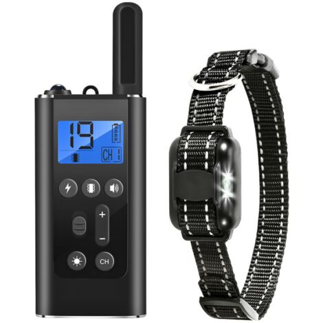 Collier de Dressage pour Chien Rechargeable avec Fonctions Vibration Son et Lumière Étanche IPX67 Convient à Tous Les Chiens-AUTRES