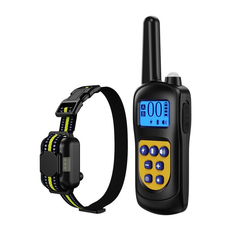 Serbia - Collier De Dressage pour Chien Rechargeable - Collier Anti Aboiement - 3 Modes Choc Électrique/Vibration/Son - Télécommande 500M, Réglable