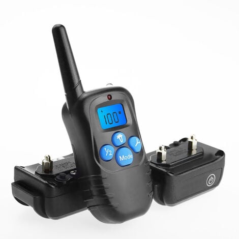 Collier de dressage pour chien rechargeable et étanche à la pluie 300 m Collier de dressage pour chien à distance avec bip, vibration et collier électronique statique