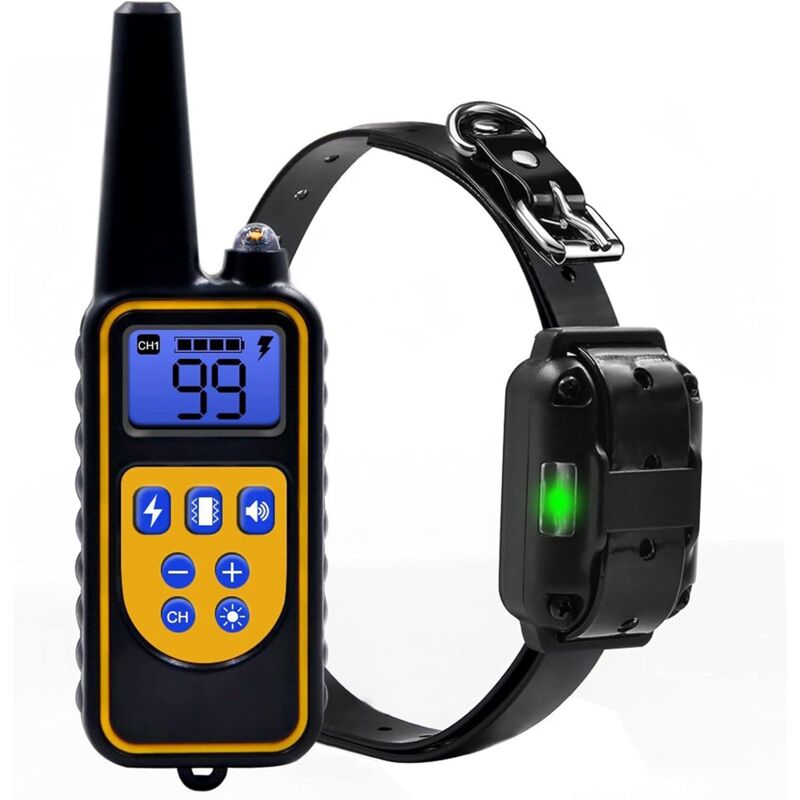 Galozzoit - Collier de dressage pour chien étanche IP67 avec vibration de la sonnerie et mode de dressage de lumière led Collier de dressage pour