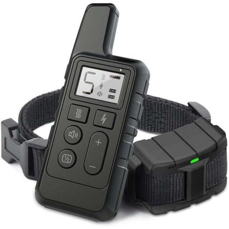 Collier de dressage pour chien télécommandé , étanche IP67 , rechargeable , anti-aboiements , télécommande jusqu'à 790 m , pour presque tous les chiens , noir