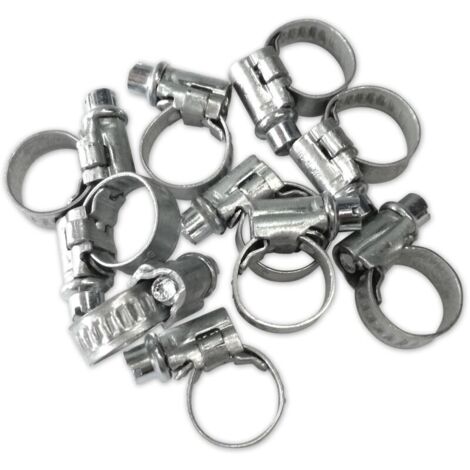 Collier de durite bande pleine 08 - 12 10 colliers