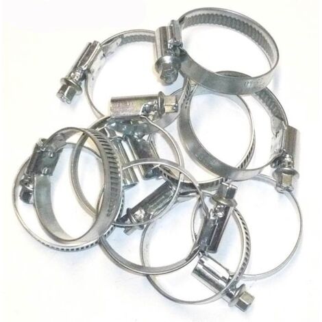 Collier de durite bande pleine 10 - 16 10 colliers