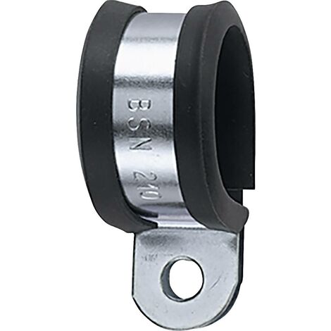Collier de fixation acier galvanisé et profilé PVC HellermannTyton AFCS63-GS/PVC-BK/ML 166-50608 R042391