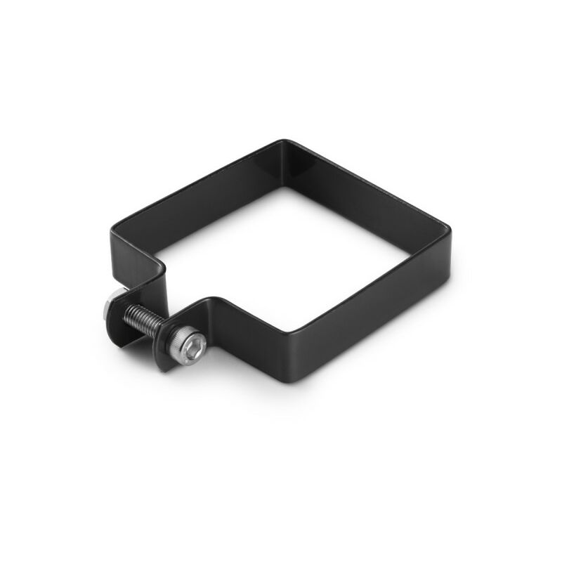 Collier de fixation carré 60 x 60 mm pour portillon grillagé Noir - Noir