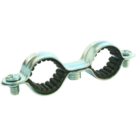 Collier de fixation double isophonique - Pour tube Ø18 mm - Sachet 2 pièces