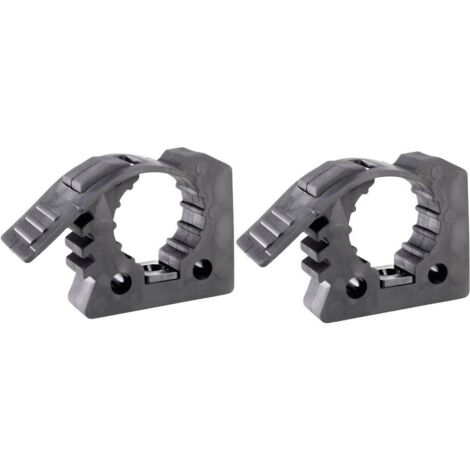 Collier de fixation murale 10kg max – Caoutchouc résistant UV – Capacité de serrage 25-57mm – Lot de 2 – QFST – Quickfist