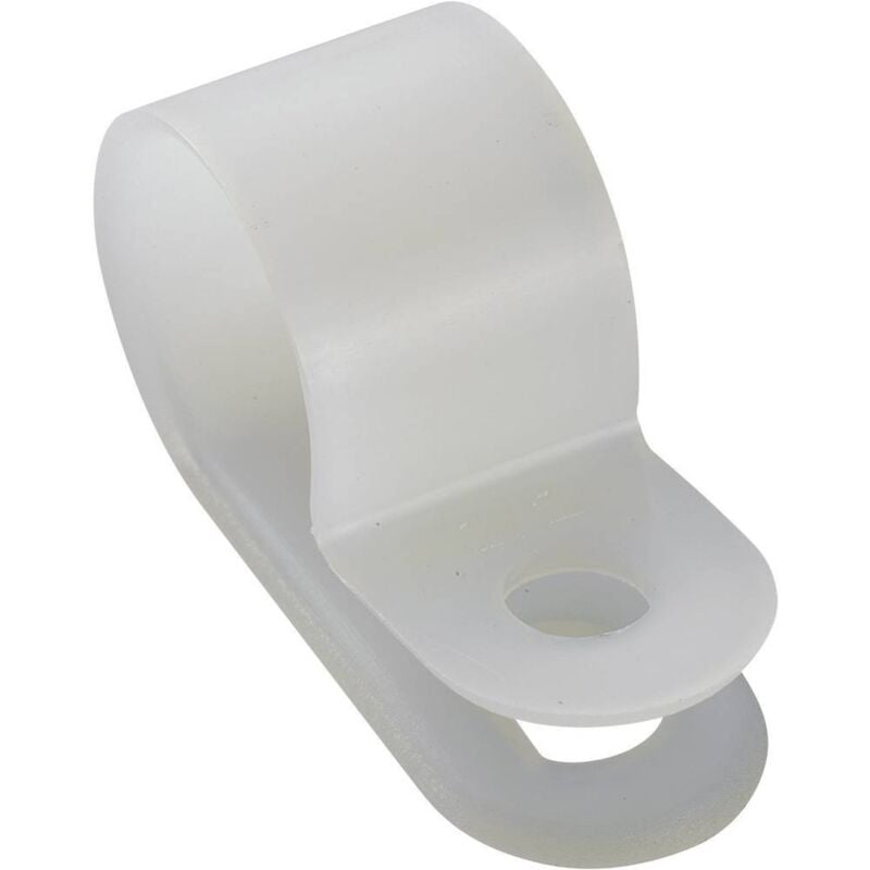 Bride de montage vissable 532032 plage de ø du faisceau 12 mm (max) naturel 25 pc(s) - Tru Components