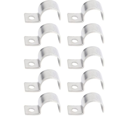 Collier de Fixation Tube Simple P Type en Acier Inoxydable 304, Diamètre 25mm, Lot de 10, Corrosion Résistant et Robuste