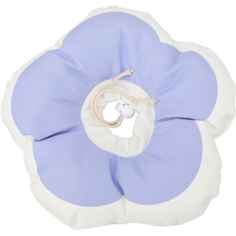 Collier de honte pour chat en forme de fleur, anneau cervical ajustable et doux pour la récupération de blessures, violet M