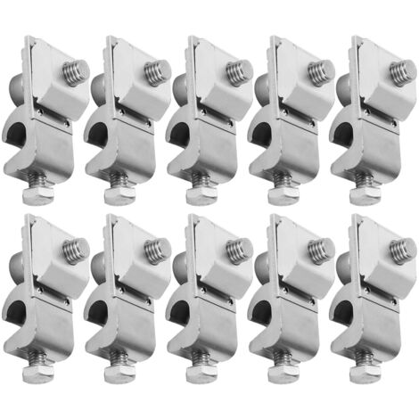 Collier de Mise à la Terre pour Panneaux Solaires Kit 10Pcs en Aluminium pour Câble PV M6 - Protection Foudre et Installation Rapide
