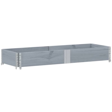 Collier de palette gris 150x50 cm bois de pin solide CFW993253