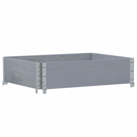 Collier de palette gris 80x60 cm bois de pin solide CFW938113