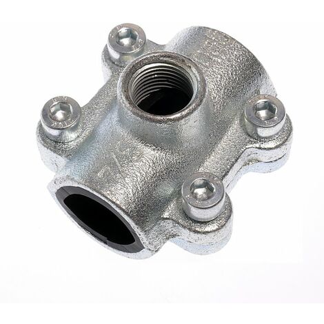 Collier de prise en charge ANB 76112 Ø intérieur 76,1 mm Rp 1 1/2" fonte malléable galv. joint EPDM