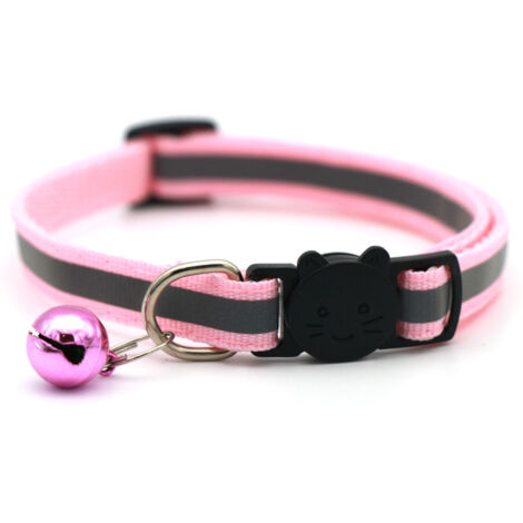 Collier de sécurité pour chat et chaton avec cloche réfléchissante et réglable