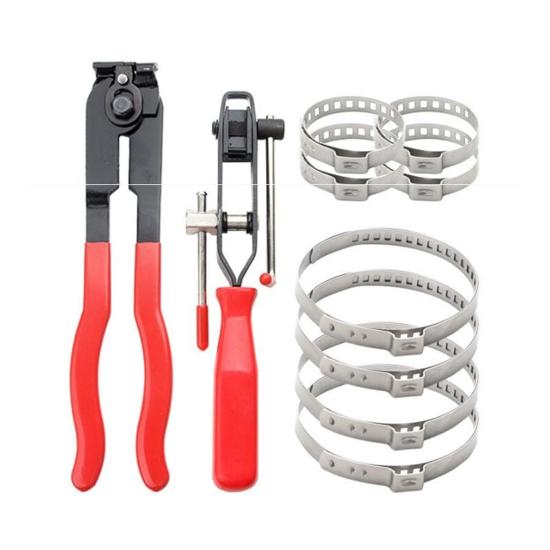 Collier De Serrage, 2 Pinces Pinces Collier Cardan Et Pince Colliers Bandes À Sertir Avec L’offre De 8 Pcs De Collier - Différents Dccessoires