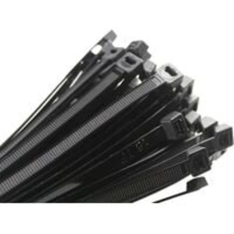 Collier de Serrage 200 x 2,5 mm, Attache Câble, Serre Câbles Rilsan Nylon, Colliers Serre-Cable 200mm, Noir, Lot de 1000 Pièces.
