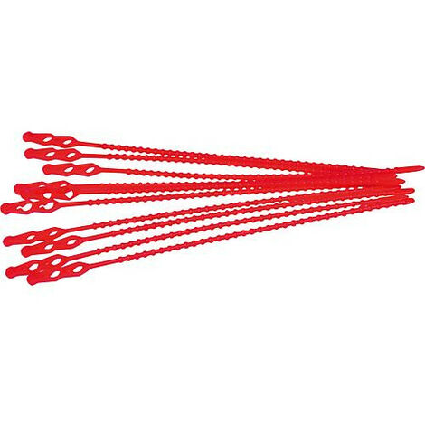 collier de serrage 245 mm de long, 1000 pcs rouge