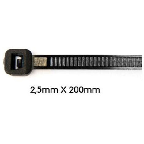 Collier de serrage 2,5 x 200 mm Sac de 100