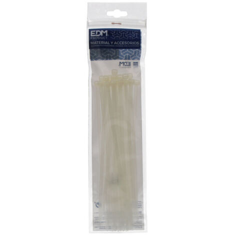 Collier De Serrage 250x4,8mm Sous Emballage (sachet 25 U.) Edm Nylon De Haute Qualité