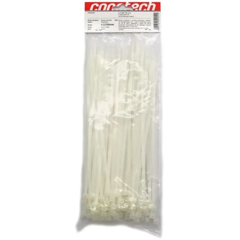 COLLIER DE SERRAGE 4,2 x 250 BLANC 100 pièces NS