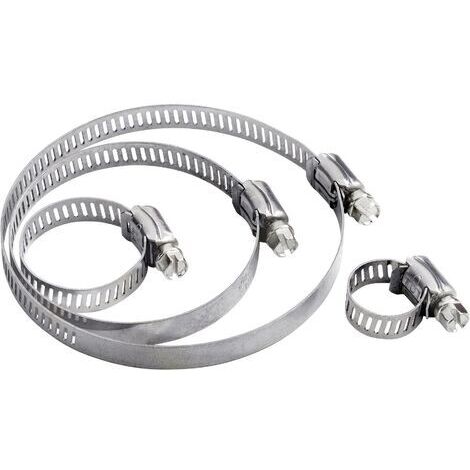 Collier de serrage à crémaillère TRU COMPONENTS 1570041 à vis six pans avec fente argent 1 pc(s) S477191