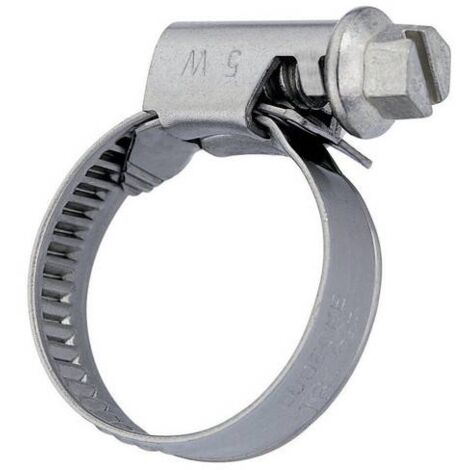 Collier de serrage Acier inox WS, avec vis hewagonale à fente 12-20mm