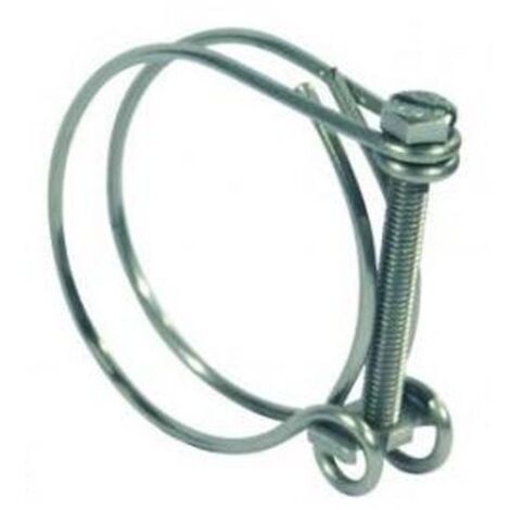 Collier de serrage ajustable 40-45 mm en acier inoxydable – Fixation robuste pour tuyaux annelés – Installation facile et ajustement précis
