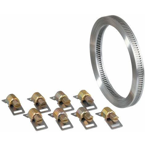 Collier de serrage au mètre - W2 - Capvert - Acier - 6 têtes