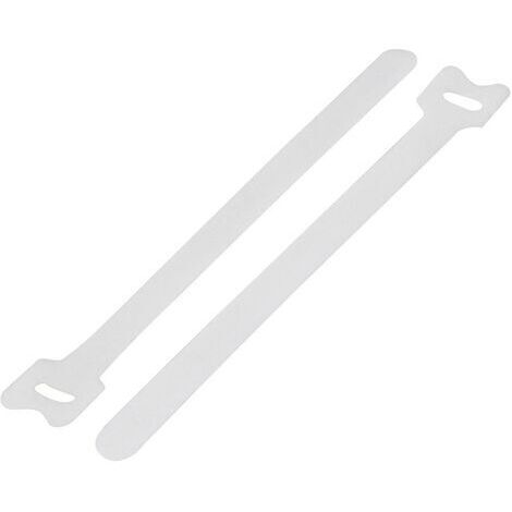 Collier de serrage auto-agrippant TRU COMPONENTS TC-MGT-150WE203 1593236 pour grouper partie velours et partie agrippante (L x l) 150 mm x 12 mm blanc S025281