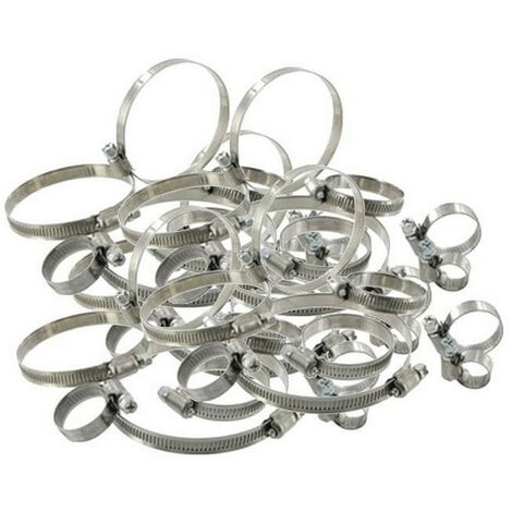 Collier de serrage de durites de 10 à 60 mm bande pleine (70 pcs)