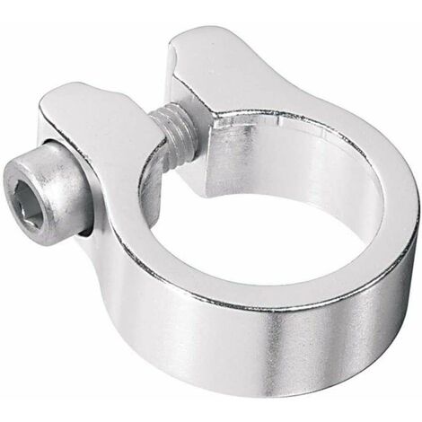 Collier de serrage de tige de selle argent vélo attache aluminium sur cadre, diamètre 28.6mm