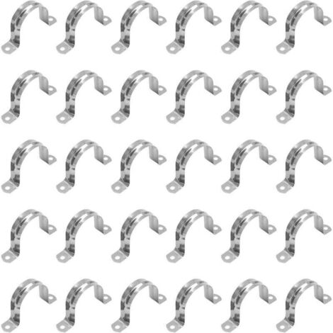 Collier de serrage en acier inoxydable de type U, collier de serrage semi-circulaire pour tuyau d'air et d'eau, fixations pour tuyaux d'eau - 50mm