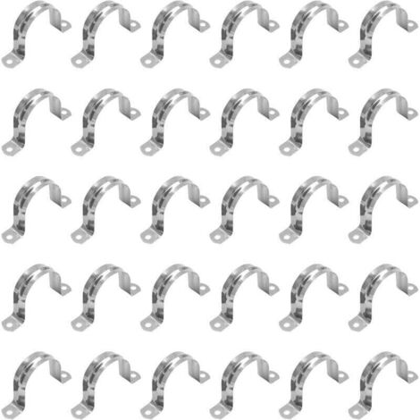 Collier de serrage en acier inoxydable de type U, collier de serrage semi-circulaire pour tuyau d'air et d'eau, fixations pour tuyaux d'eau - 60mm