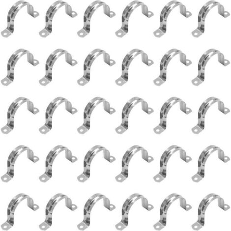 Collier de serrage en acier inoxydable de type U, collier de serrage semi-circulaire pour tuyau d'air et d'eau, fixations pour tuyaux d'eau - 60mm