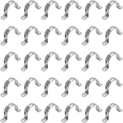 Collier de serrage en acier inoxydable de type U, collier de serrage semi-circulaire pour tuyau d'air et d'eau, fixations pour tuyaux d'eau  - 60mm