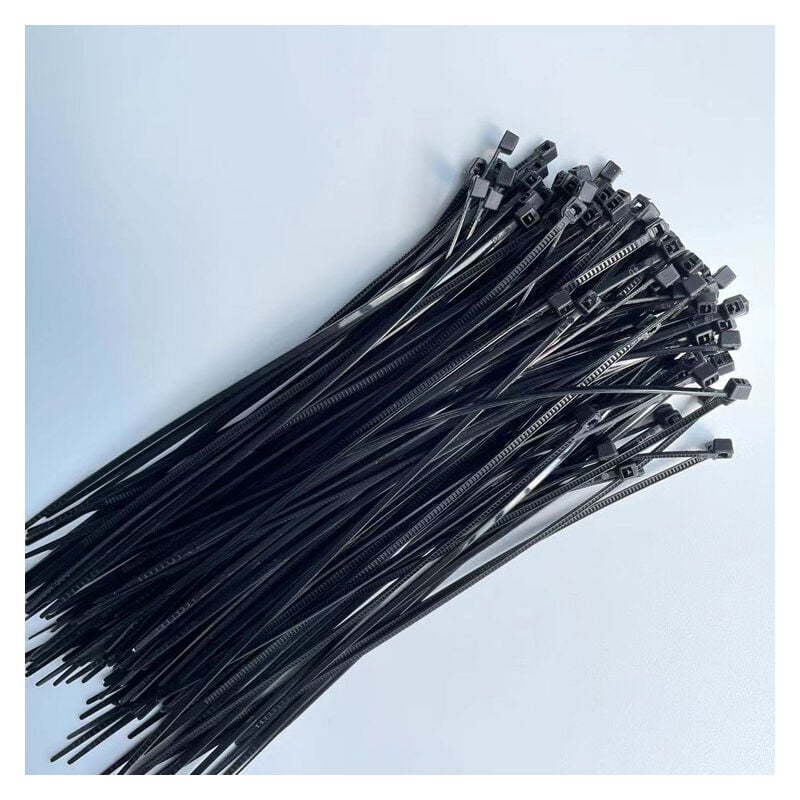 Fei Yu - Collier de Serrage en Nylon - 300 mm x4mm - Noir - Attache Câble Résistant aux uv - Serre-Câbles - Lot de 250 Pièces