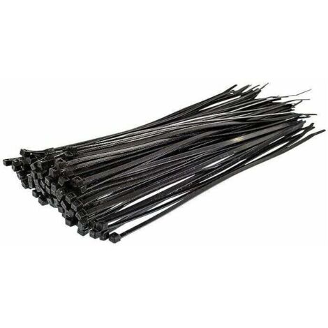 Collier de Serrage en Nylon - 300 mm x4mm - Noir - Attache Câble Résistant aux UV - Serre-Câbles - Lot de 250 Pièces