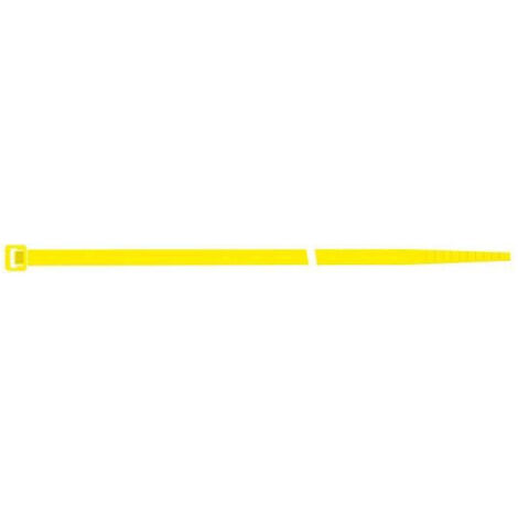Collier de serrage en nylon jaune 100x2.5mm a100pcs SapiSelco