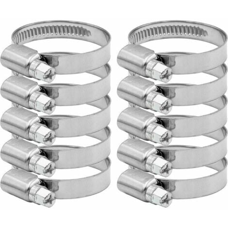 BSR Collier de serrage inox diamètre 27-51mm 10 pièces